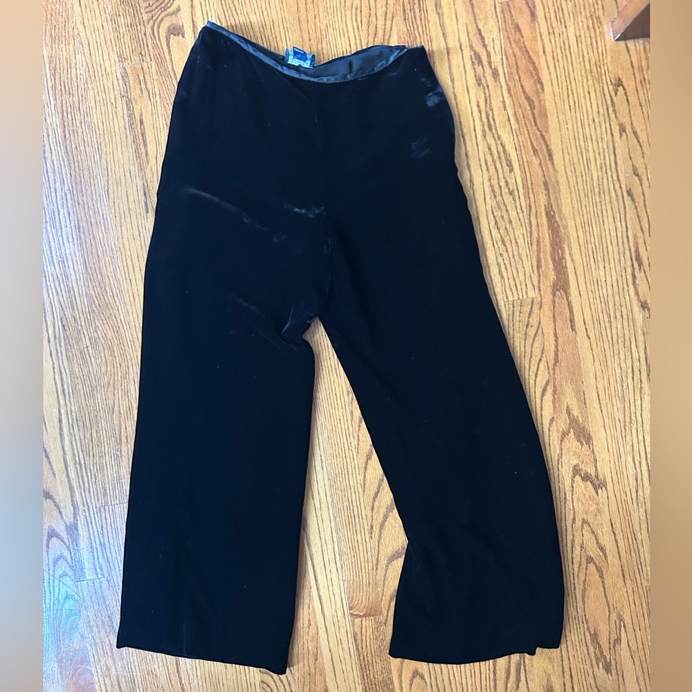 Black Velvet wide leg pants by Ann Taylor